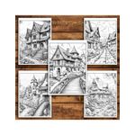 Carti si Birotica - Carti - Carti pentru copii - Carti de colorat - Carte de colorat antistres , 40 de ilustratii Sat Medieval - Volumul III, 86 pagini, A5 - Infinity.ro