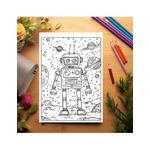 Carti si Birotica - Carti - Carti pentru copii - Carti de colorat - Carte de colorat antistres , 40 de ilustratii Robotei, 86 pagini, A5 - Infinity.ro