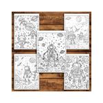 Carti si Birotica - Carti - Carti pentru copii - Carti de colorat - Carte de colorat antistres , 40 de ilustratii Robotei, 86 pagini, A5 - Infinity.ro