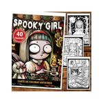 Carti si Birotica - Carti - Carti pentru copii - Carti de colorat - Carte de colorat antistres , 40 de ilustratii Spooky Girl, 86 pagini, A5 - Infinity.ro