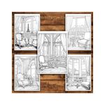Carti si Birotica - Carti - Carti pentru copii - Carti de colorat - Carte de colorat antistres , 40 de ilustratii Sufragerii cu Privelisti, 86 pagini, A5 - Infinity.ro