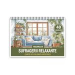 Carti si Birotica - Carti - Carti pentru copii - Carti de colorat - Carte de colorat antistres , 40 de ilustratii Sufragerii relaxante - Volumul III, 86 pagini, A5 - Infinity.ro