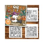 Carti si Birotica - Carti - Carti pentru copii - Carti de colorat - Carte de colorat antistres , 40 de ilustratii Spooky Vibes, 86 pagini, A5 - Infinity.ro