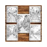 Carti si Birotica - Carti - Carti pentru copii - Carti de colorat - Carte de colorat antistres , 40 de ilustratii Strazi Tomnatice, 86 pagini, A5 - Infinity.ro