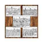 Carti si Birotica - Carti - Carti pentru copii - Carti de colorat - Carte de colorat antistres , 40 de ilustratii Suburbii din San Francisco, 86 pagini, A5 - Infinity.ro