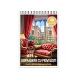 Carti si Birotica - Carti - Carti pentru copii - Carti de colorat - Carte de colorat antistres , 40 de ilustratii Sufragerii cu Privelisti, 86 pagini, A5 - Infinity.ro