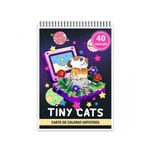 Carti si Birotica - Carti - Carti pentru copii - Carti de colorat - Carte de colorat antistres , 40 de ilustratii Tiny Cats, 86 pagini, A5 - Infinity.ro
