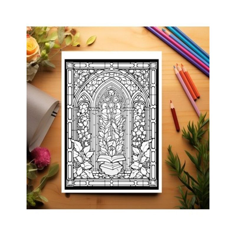 Carti si Birotica - Carti - Carti pentru copii - Carti de colorat - Carte de colorat antistres , 40 de ilustratii Vitralii Fermecatoare - Volumul IV, 86 pagini, A5 - Infinity.ro