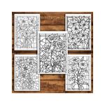 Carti si Birotica - Carti - Carti pentru copii - Carti de colorat - Carte de colorat antistres , 40 de ilustratii Vitralii cu Flori - Volumul II, 86 pagini, A5 - Infinity.ro