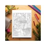 Carti si Birotica - Carti - Carti pentru copii - Carti de colorat - Carte de colorat antistres , 40 de ilustratii Treehouse, 86 pagini, A5 - Infinity.ro