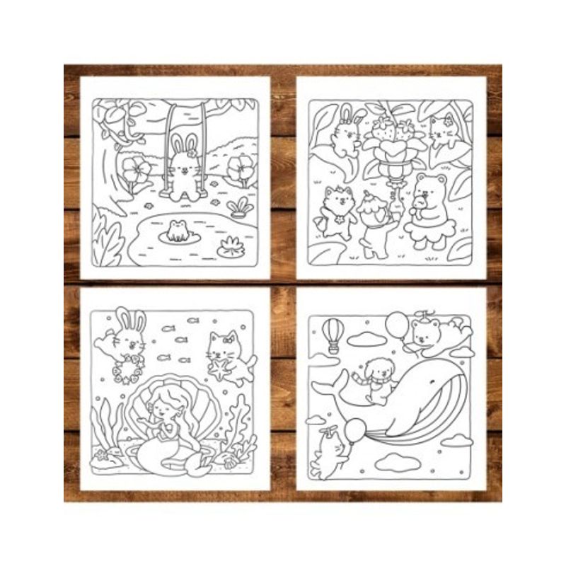 Carti si Birotica - Carti - Carti pentru copii - Carti de colorat - Carte de colorat antistres , 41 de ilustratii Cuddly Stories, 88 pagini, A5 - Infinity.ro