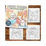 Carti si Birotica - Carti - Carti pentru copii - Carti de colorat - Carte de colorat antistres , 41 de ilustratii Cuddly Stories, 88 pagini, A5 - Infinity.ro