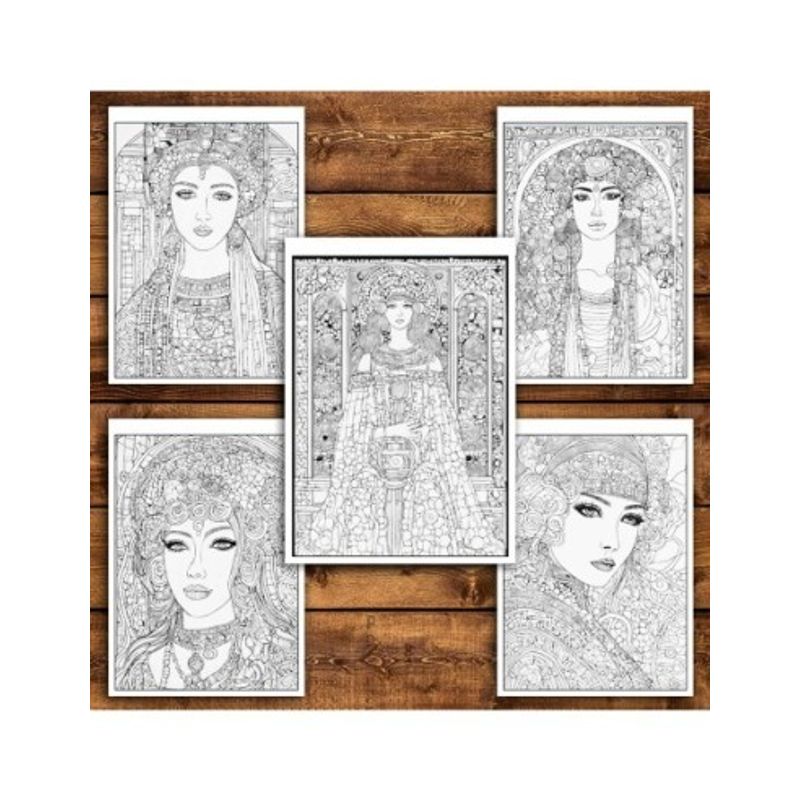 Carti si Birotica - Carti - Carti pentru copii - Carti de colorat - Carte de colorat antistres , 42 de ilustratii Inspiratii de la Gustav Klimt - Volumul II, 88 pagini, A5 - Infinity.ro