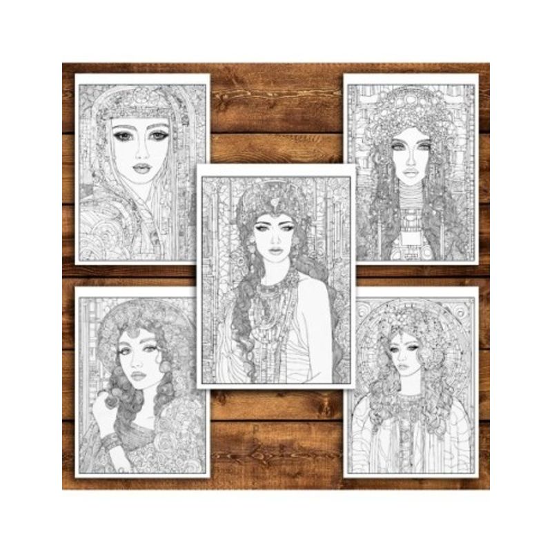 Carti si Birotica - Carti - Carti pentru copii - Carti de colorat - Carte de colorat antistres , 42 de ilustratii Inspiratii de la Gustav Klimt - Volumul II, 88 pagini, A5 - Infinity.ro