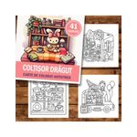 Carti si Birotica - Carti - Carti pentru copii - Carti de colorat - Carte de colorat antistres , 41 de ilustratii Coltisor Dragut, 106 pagini, A5 - Infinity.ro