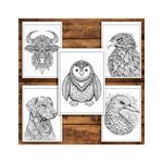 Carti si Birotica - Carti - Carti pentru copii - Carti de colorat - Carte de colorat antistres , 43 de ilustratii Animale Mandala - Volumul II, 92 pagini, A5 - Infinity.ro