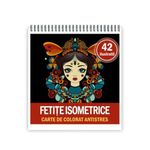 Carti si Birotica - Carti - Carti pentru copii - Carti de colorat - Carte de colorat antistres , 42 de ilustratii Fetite isometrice, 90 pagini, A5 - Infinity.ro