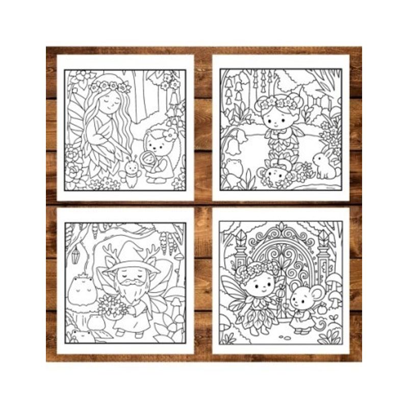 Carti si Birotica - Carti - Carti pentru copii - Carti de colorat - Carte de colorat antistres , 44 de ilustratii Forest Fairy, 94 pagini, A5 - Infinity.ro