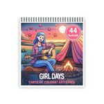 Carti si Birotica - Carti - Carti pentru copii - Carti de colorat - Carte de colorat antistres , 44 de ilustratii Girl Days, 94 pagini, A5 - Infinity.ro