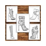Carti si Birotica - Carti - Carti pentru copii - Carti de colorat - Carte de colorat antistres , 43 de ilustratii Tocuri cu Stil - Volumul III, 92 pagini, A5 - Infinity.ro