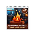 Carti si Birotica - Carti - Carti pentru copii - Carti de colorat - Carte de colorat antistres , 45 de ilustratii Cozy Winter - Volumul I, 96 pagini, A5 - Infinity.ro
