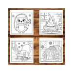 Carti si Birotica - Carti - Carti pentru copii - Carti de colorat - Carte de colorat antistres , 45 de ilustratii Cozy Winter - Volumul I, 96 pagini, A5 - Infinity.ro