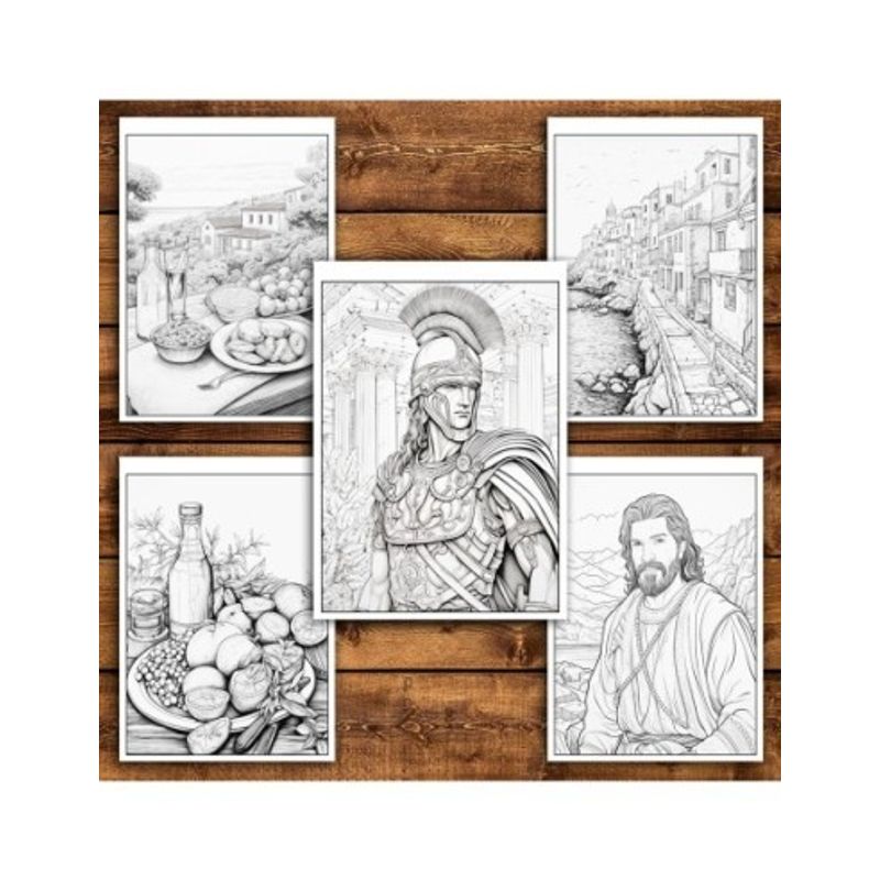 Carti si Birotica - Carti - Carti pentru copii - Carti de colorat - Carte de colorat antistres , 45 de ilustratii Grecia 96 pagini, A5 - Infinity.ro