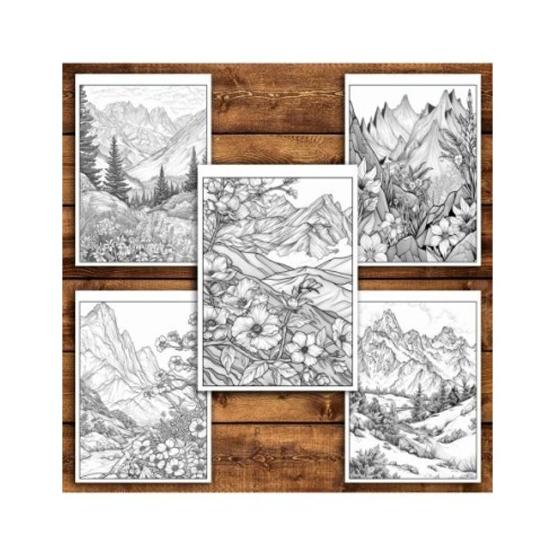 Carti si Birotica - Carti - Carti pentru copii - Carti de colorat - Carte de colorat antistres , 45 de ilustratii Primavara Montana, 96 pagini, A5 - Infinity.ro