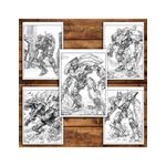 Carti si Birotica - Carti - Carti pentru copii - Carti de colorat - Carte de colorat antistres , 45 de ilustratii Transformers, 96 pagini, A5 - Infinity.ro