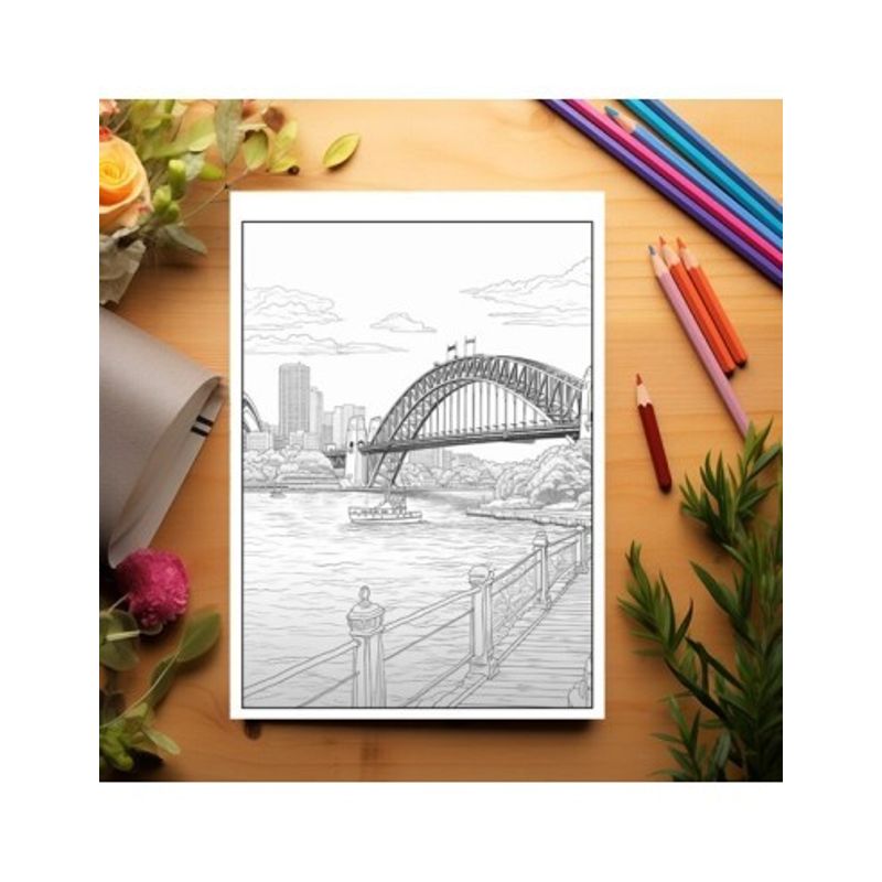 Carti si Birotica - Carti - Carti pentru copii - Carti de colorat - Carte de colorat antistres , 45 de ilustratii Sydney, 96 pagini, A5 - Infinity.ro