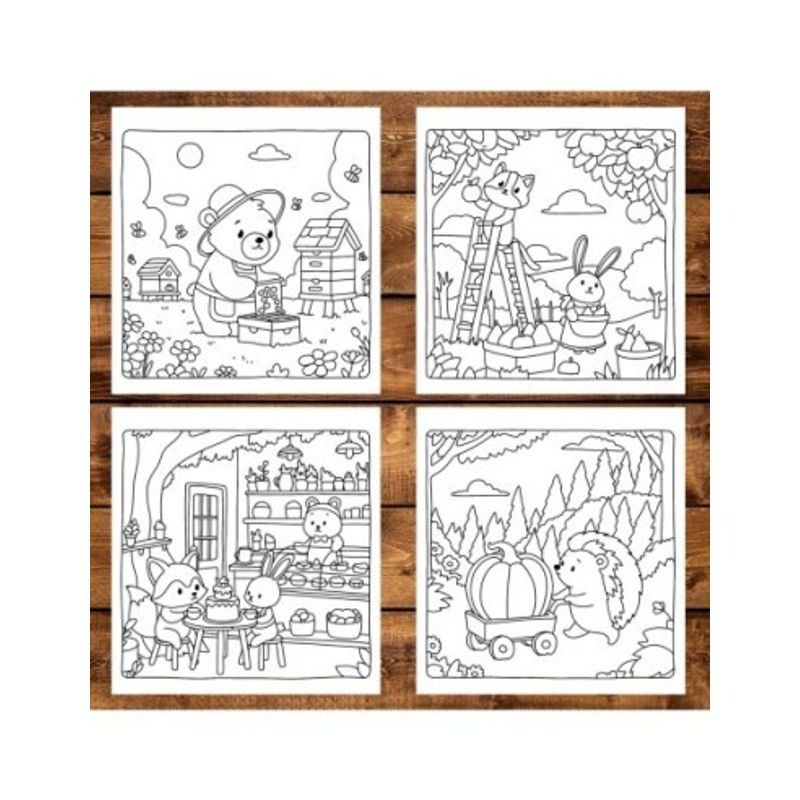 Carti si Birotica - Carti - Carti pentru copii - Carti de colorat - Carte de colorat antistres , 46 de ilustratii Woodland Friends, 96 pagini, A5 - Infinity.ro