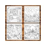 Carti si Birotica - Carti - Carti pentru copii - Carti de colorat - Carte de colorat antistres , 46 de ilustratii Woodland Friends, 96 pagini, A5 - Infinity.ro