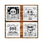 Carti si Birotica - Carti - Carti pentru copii - Carti de colorat - Carte de colorat antistres , 50 de ilustratii Adorable Space Musicians, 106 pagini, A5 - Infinity.ro