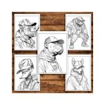 Carti si Birotica - Carti - Carti pentru copii - Carti de colorat - Carte de colorat antistres , 50 de ilustratii Animale Hip-Hop - Volumul I, 106 pagini, A5 - Infinity.ro