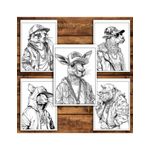Carti si Birotica - Carti - Carti pentru copii - Carti de colorat - Carte de colorat antistres , 50 de ilustratii Animale Hip-Hop - Volumul I, 106 pagini, A5 - Infinity.ro
