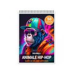 Carti si Birotica - Carti - Carti pentru copii - Carti de colorat - Carte de colorat antistres , 50 de ilustratii Animale Hip-Hop - Volumul I, 106 pagini, A5 - Infinity.ro