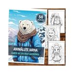 Carti si Birotica - Carti - Carti pentru copii - Carti de colorat - Carte de colorat antistres , 50 de ilustratii Animalute Iarna, 106 pagini, A5 - Infinity.ro