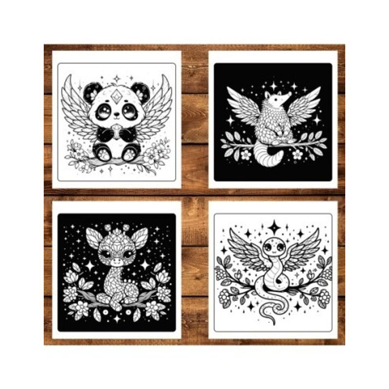 Carti si Birotica - Carti - Carti pentru copii - Carti de colorat - Carte de colorat antistres , 50 de ilustratii Animale din Cristal, 106 pagini, A5 - Infinity.ro