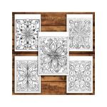 Carti si Birotica - Carti - Carti pentru copii - Carti de colorat - Carte de colorat antistres , 50 de ilustratii Boho Folk Flowers, 106 pagini, A5 - Infinity.ro