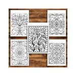 Carti si Birotica - Carti - Carti pentru copii - Carti de colorat - Carte de colorat antistres , 50 de ilustratii Boho Folk Flowers, 106 pagini, A5 - Infinity.ro