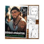 Carti si Birotica - Carti - Carti pentru copii - Carti de colorat - Carte de colorat antistres , 50 de ilustratii Barbati Atragatori, 106 pagini, A5 - Infinity.ro