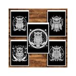 Carti si Birotica - Carti - Carti pentru copii - Carti de colorat - Carte de colorat antistres , 50 de ilustratii Bufnite pe fundal negru, 106 pagini, A5 - Infinity.ro