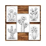 Carti si Birotica - Carti - Carti pentru copii - Carti de colorat - Carte de colorat antistres , 50 de ilustratii Cactusi cu Flori, 106 pagini, A5 - Infinity.ro