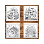 Carti si Birotica - Carti - Carti pentru copii - Carti de colorat - Carte de colorat antistres , 50 de ilustratii Casute din Povesti, 106 pagini, A5 - Infinity.ro