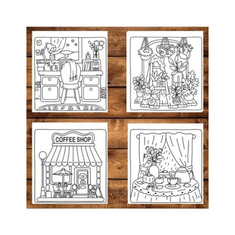 Carti si Birotica - Carti - Carti pentru copii - Carti de colorat - Carte de colorat antistres , 50 de ilustratii Cozy Corner, 106 pagini, A5 - Infinity.ro