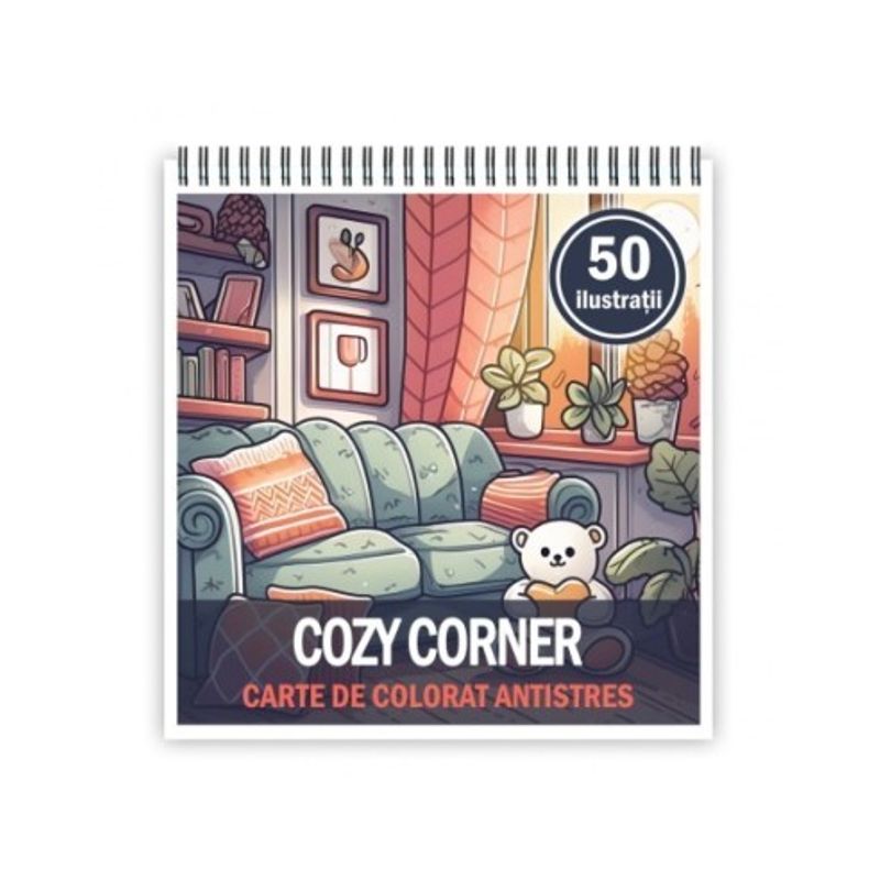 Carti si Birotica - Carti - Carti pentru copii - Carti de colorat - Carte de colorat antistres , 50 de ilustratii Cozy Corner, 106 pagini, A5 - Infinity.ro