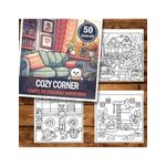 Carti si Birotica - Carti - Carti pentru copii - Carti de colorat - Carte de colorat antistres , 50 de ilustratii Cozy Corner, 106 pagini, A5 - Infinity.ro
