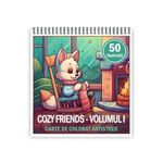 Carti si Birotica - Carti - Carti pentru copii - Carti de colorat - Carte de colorat antistres , 50 de ilustratii Cozy Friends - Volumul I, 106 pagini, A5 - Infinity.ro