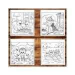 Carti si Birotica - Carti - Carti pentru copii - Carti de colorat - Carte de colorat antistres , 50 de ilustratii Cozy Friends - Volumul I, 106 pagini, A5 - Infinity.ro