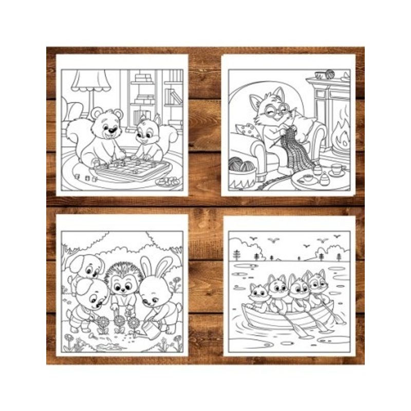 Carti si Birotica - Carti - Carti pentru copii - Carti de colorat - Carte de colorat antistres , 50 de ilustratii Cozy Friends - Volumul I, 106 pagini, A5 - Infinity.ro